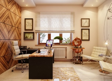 Un studiu într-o casă privată, cum să alegi iluminatul potrivit pentru biroul tău