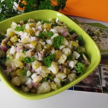 Rețete de salate delicioase cu ciuperci pe masa festivă și fotografii de salate de ciuperci pentru noul an