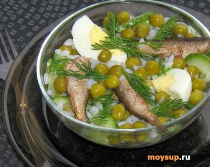 Salată de pește cu orez - rețete populare cu fotografii