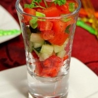 Saláta-koktél „verrin” friss zöldség