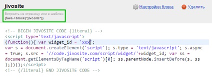 Shop-script - setați codul de chat