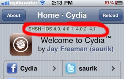 Töltse le és mentse TinyUmbrella SHSH foltok Cydia