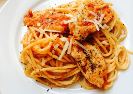 Spaghete cu rețete de pui