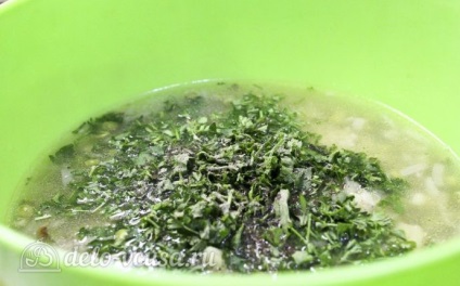 Supa de pudră din rețeta verde de mazăre, cu foc de gătit, cu pas cu pas, din mazare verde