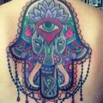 Tatuaje de mână hamsa - fotografie și precizie de tatuaj