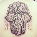 Tatuaje de mână hamsa - fotografie și precizie de tatuaj