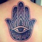 Tatuaje de mână hamsa - fotografie și precizie de tatuaj