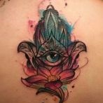 Tatuaje de mână hamsa - fotografie și precizie de tatuaj