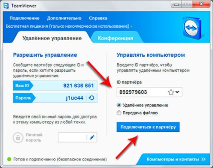 Computer de control de la distanță Teamviewer