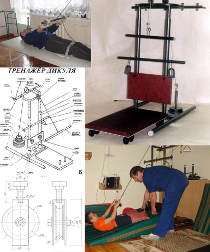 Simulatorul dikul pentru gimnastica terapeutică și reabilitarea pacienților (7 fotografii), dikul, planurile simulatorului