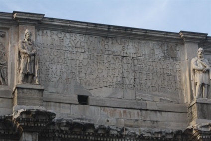 Diadalív Constantine Rómában, hogyan lehet fotókat