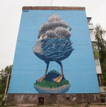 Artist de stradă qbic graffiti