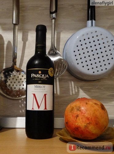 Vin roșu semi-uscat pasqua merlot delle venezie, igt - 