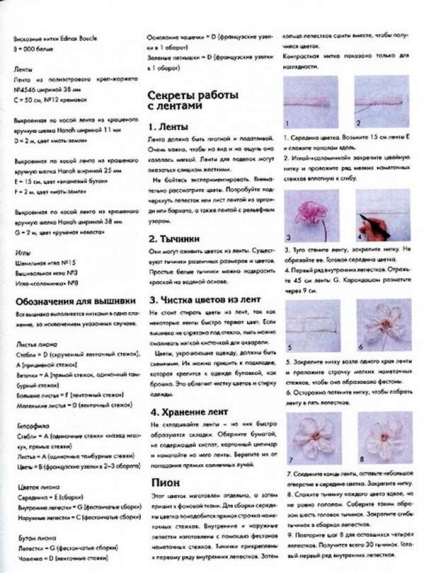 Broderie cu panglici pentru incepatori (scheme), articole lucrate manual