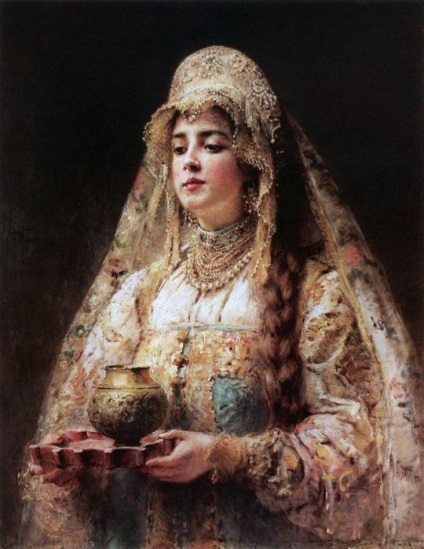 În Rusia, primul loc în decorarea îmbrăcămintei era ocupat de perle în vremurile pre-Petrine - târgul de maeștri
