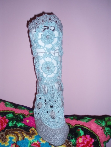 Hit de sezon - cizme tricotate glezna - târg de meșteșugari - manual, manual