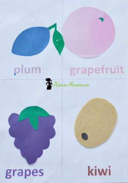 Engleză cu tema copiilor - fructe - (fructe)