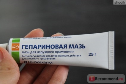 Az antikoaguláns heparin Nizhpharm kenőcs - „Hogyan lehet gyorsan megszabadulni a zúzódás, hogy milyen gyorsan lehet megszabadulni