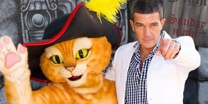 Antonio Banderas pisică în cizme de interviu film și de televiziune