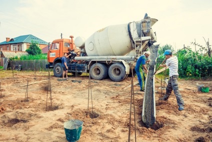 Beton halom fúrt térfogatban és áramlási sebesség a készülék