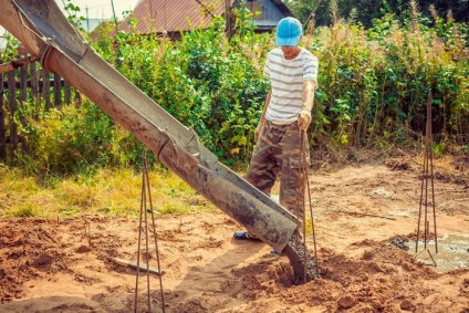 Beton halom fúrt térfogatban és áramlási sebesség a készülék