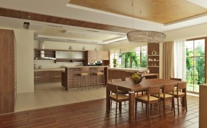 nappali étkezővel konyha kialakítása egy magánlakás (56 fotó) a modern belső tér