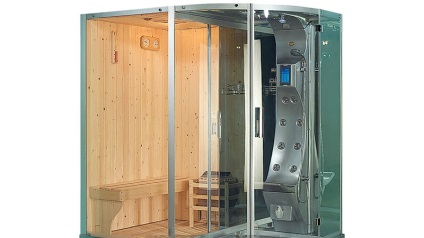Cabină de duș cu saună
