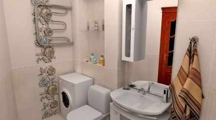 Interiorul de baie combinat cu toaletă - merită sau nu (foto)