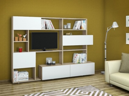 Mobilier de perete pentru living - compozitii, materiale, optiuni - blogs mastergrad