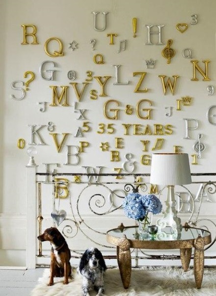 Gândurile sunt în vedere! (Sau 60 de idei de decorare a zidurilor cu ajutorul cuvintelor, literelor și numerelor) - târg de maeștri - manual