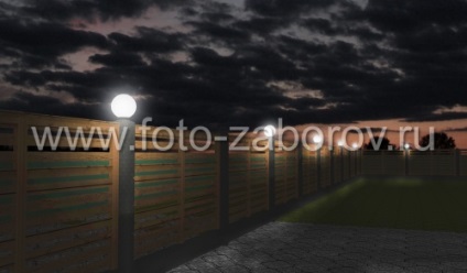 Simularea iluminatului gardului