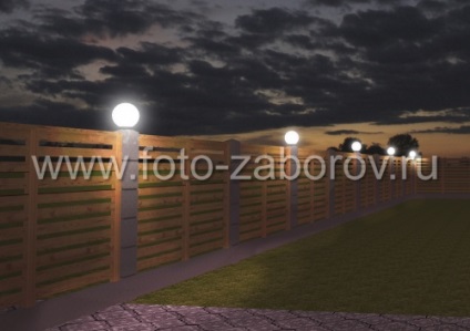 Simularea iluminatului gardului