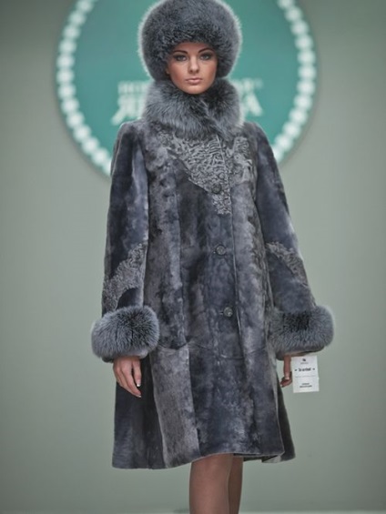 Divatmodell fotó mutonovye kabát téli 2016