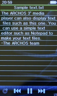 Privire de ansamblu asupra viziunii Archos 3 player