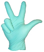 Mănuși de mână manual np409 de inspecție neopren non-sterile fără pulbere