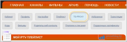 Trecem de la server local la ts-proxy, torrent-tv