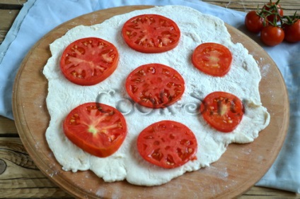 Pite „bomba” paradicsommal és sajttal - egy lépésről lépésre recept fotók és sütemények