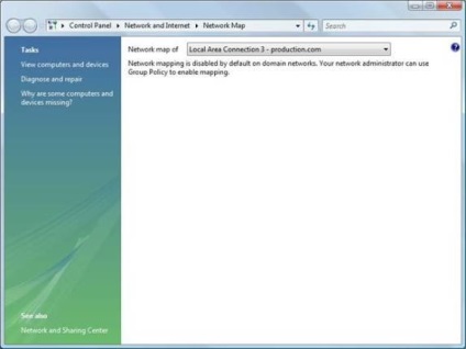 Conectarea vizualizării cartelei de rețea în sistemul de operare Vista