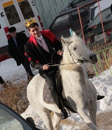 Prințul pe un cal alb a venit să cumpere o mireasă! Nunta de nunta - nunta luminoasa