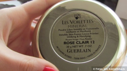 Loose pudră guerlain les voilettes mineral # 12 a crescut recenzii clair