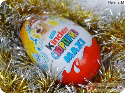 Csokoládé tojás meglepetéssel Ferrero Kinder Meglepetés maxi - «Kinder Maxi - a maximális méret