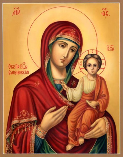 Szmolenszk ikon Isten Anyja, ahogy imádkozott, az újság „Vityebszk Courier”