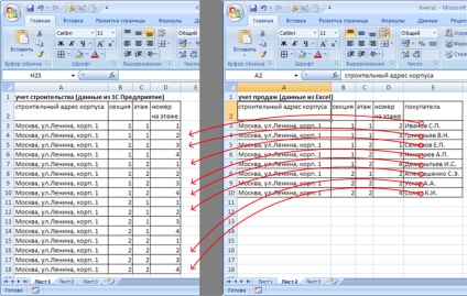 Compararea tabelelor în Excel cu vba, macros adsc