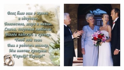 Felicitări de nuntă și adio de la mama mirelui