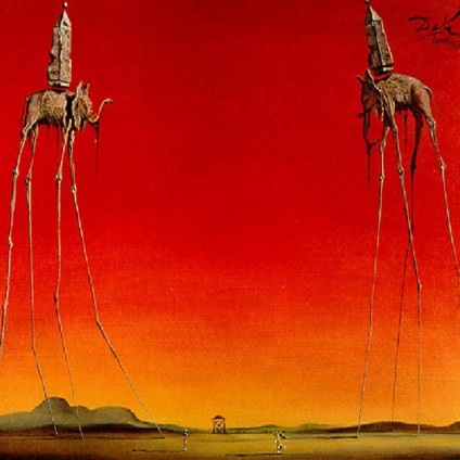 Szürrealista Salvador Dali „Az elefántok”