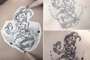 Capricorn fotografie tatuaj - constelație în tatuaj masculin și feminin, duce