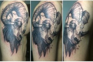 Capricorn fotografie tatuaj - constelație în tatuaj masculin și feminin, duce