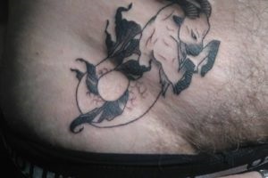 Capricorn fotografie tatuaj - constelație în tatuaj masculin și feminin, duce