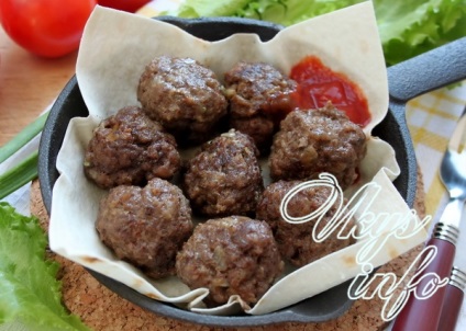 Meatballs from ground carne de vită - rețetă cu fotografie