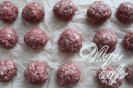 Meatballs from ground carne de vită - rețetă cu fotografie